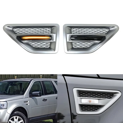Seitenblinker Blinker Lüftungsgitter Silbern Blende für Land Rover Freelander 2 - Bild 1 von 4