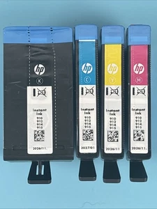 HP Original 910 Cyan, Magenta, Yellow & 910xl Black Ink Cartridges Exp Nov 2026! - Picture 1 of 10