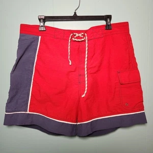 Marina Yachting Vintage Red Navy Swim Trunks Made in Italy Size XL - Picture 1 of 5