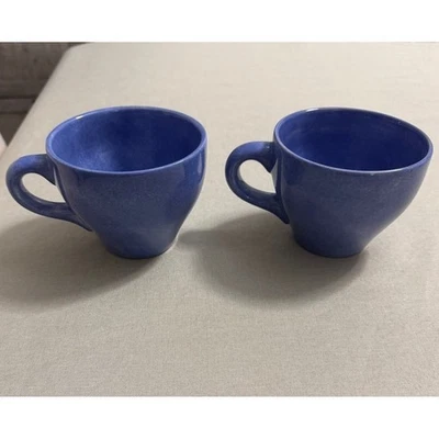 Винтажный Pfaltzgraff Napoli синий вручную керамическая кофейная кружка набор из 2 - Изображение 1 из 4