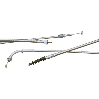 Motion Pro 62-0423 Braided Stainless Steel / Chrome Armor Coated Throttle Cable - Image 1 of 4