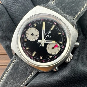 Orologio Uomo Revue 12012 Chrono Valjoux 23 Vintage 1970's Acciaio 37mm - Picture 1 of 14