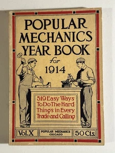 POPULAR MECHANICS YEAR BOOK for 1914 Vol. X, Original Vintage SC Near Mint Cond - Picture 1 of 12