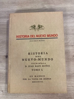 Historia del nuevo mundo Tomo I Juan Baut Muñoz - Imagen 1 de 4