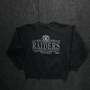 Vintage NFL Los Angeles Oakland Raiders Trench Crewneck Sweatshirt Size XL - Picture 1 of 5