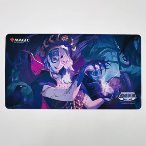 Offizielle MTG Necropotence Spielmatte Wilds of Eldraine Alt Art Japan in der Hand 21x12 - Bild 1 von 8