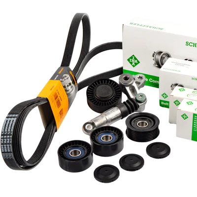 CONTI 6PK2498 Keilrippenriemen + INA Rollen Satz für AUDI A4 A5 A6 Q5 2.7-3.0TDI - Bild 1 von 4