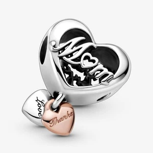 pandora charms 925 sterling silver, Thank You Mom Charm - Picture 1 of 4