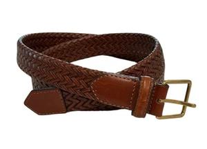 Cole Haan geflochtener Ledergürtel braun Größe 38 verstellbar - Bild 1 von 4