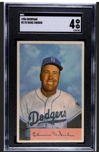DUKE SNIDER 1954 BOWMAN SGC 4 ! *JUST GRADED ! *WELL CENTERED ! *STAINLESS BACK - Picture 1 of 2