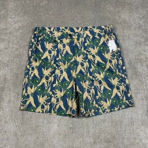 NEW Brooks Brothers Swim Trunks Mens Large Blue Brown Monkeys Floral Lined $98 - Picture 1 of 8