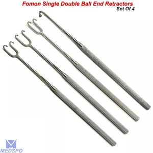 Kit de instrumentos quirúrgicos otorrinolaringológicos gancho doble y único punta extremo bola retractor Fomon - Imagen 1 de 8