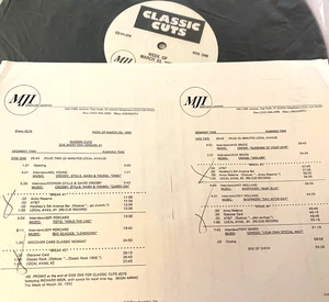 3/23/92 CLASSIC CUTS: 9 INTERVIEWS/MONTAGES/9 TUNES: GENESIS, CREAM, TOTO, CSNY - Picture 1 of 1