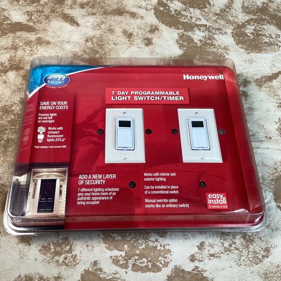 Honeywell Econo Switch Programmable Light Timer 7 Day RPLS530A