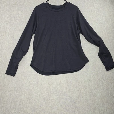 Avia Womens Long Sleeve Back Vent Top Black Lightweight Activewear L - Image 1 of 4