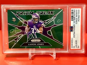 Aaron Jones PSA 10! Green Prizm - 2024 Panini Prizm - Prizm Break - Bild 1 von 2
