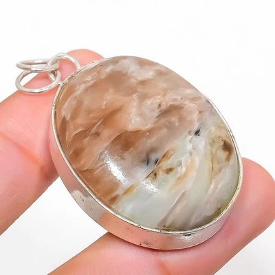 Ciondolo gioiello in argento sterling 925 fatto a mano con pietra preziosa ca... - Immagine 1 di 4