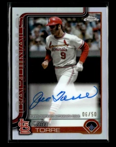 Joe Torre 2025 Topps Chrome Baseball Auto Refractor 06/50 Legends [xlz21 - Picture 1 of 2