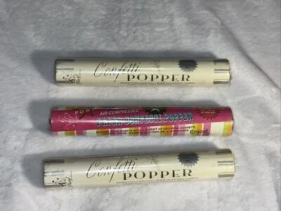 Popper de confete com estrelas, corações, flores, borboletas e streamer 10” conjunto de 3 novo - Imagem 1 de 4