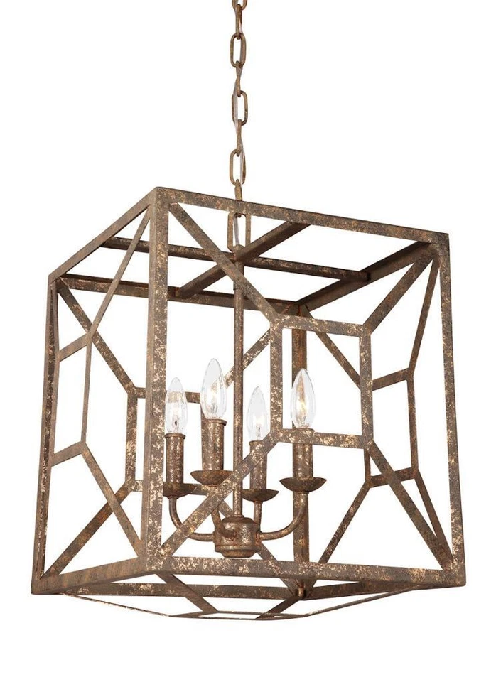 Feiss Marquelle 4 Light 17 inch Distressed Goldleaf Chandelier, F3171/4DSGL - Image 1 of 1