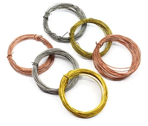 Set of 6 Wires - 21SWG, 22 SWG - Brass, Copper & Stainless Steel - Eisco Labs - Picture 1 of 1