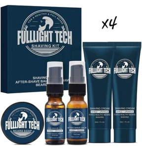 Lot of 4 Travel Shaving Kits: Cream, After Shave Balm, Pre Shave Oil, Beard Soap - Picture 1 of 7