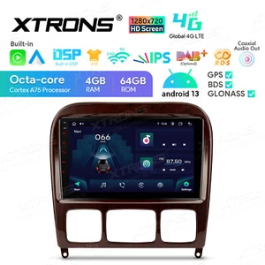 DVR+4G LTE Android 14 8-Core Car Stereo GPS Navi Radio WIFI 64GB For Benz S-W220 - Picture 1 of 21