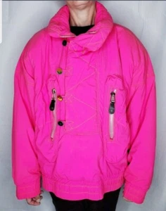 Vintage 90er 🔥Fire and Ice❄ Hot Pink Small Winter Ski Jacke Sunice selten Mantel gebraucht, in einwandfreiem Zustand - Bild 1 von 8