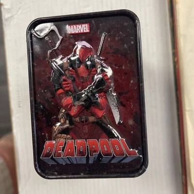 OFFICIAL MARVEL DEADPOOL COMIC ANALOG WATCH W/ LIGHT UP BUTTON & COLLECTORS TIN - Image 1 of 4