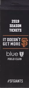 2019 San Francisco Giants Season Ticket Book Covers NO TICKETS! Blaues Kreuz - Bild 1 von 1