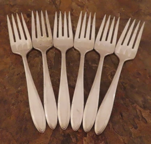 Oneida Reverie Set of 6 Salad Forks Nobility Vintage Silverplate Flatware Lot D - Picture 1 of 4