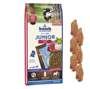 15kg Bosch Junior Lamm & Reis + 6 x Kaninchenohren Hund Hundefutter - Bild 1 von 1