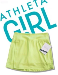 Girls sz L ATHLETA GIRL Melon Green Goal Getter Tennis Skort NWT - Picture 1 of 2