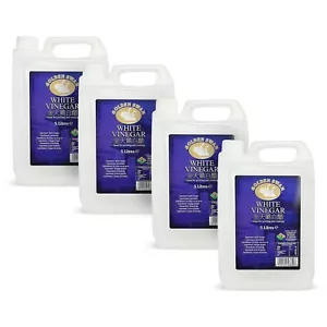 Distilled White Vinegar 5 Litre Pack of 4 Cleaning Cooking Pickling Spirit - Picture 1 of 1