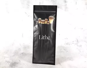 Lithe Beauty 6-Piece Everyday Vegan Brush Set Silicone Handles NEW SEALED POUCH - Picture 1 of 8