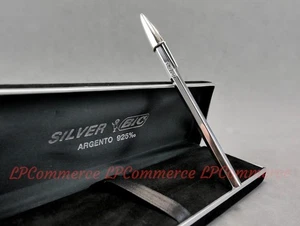 Penna Bic Argento Massiccio 925% NOS Ballpoint silver solid box vintage rare - Foto 1 di 16
