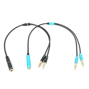 30cm Audio 3.5mm 3Poles Jack Male To Female Microphone Splitter Mic Aux Cable - Picture 1 of 8