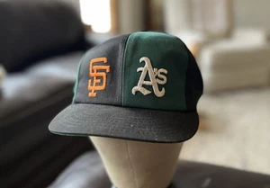 Vintage Oakland A's San Francisco Giants  MLB Snapback Hat Cap Baseball USA - Picture 1 of 5