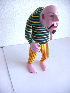 Statuina vintage Oaxacan Mexico arte popolare gobba posteriore di Abad Xuana - Foto 1 di 7