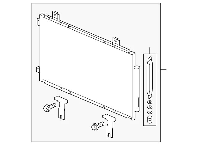 Conjunto de condensador original Acura 80100-TJB-A01 Foto 1 de 2