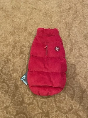 NEW! MOSMAN PUFFER DOG   JACKET PREMIUM CORDUROY VEST WARM LINED RED - Image 1 of 4