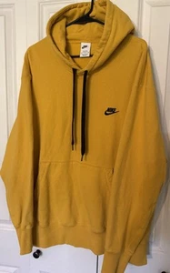 Felpa pullover Nike uomo XL alta gialla con cappuccio nera coulisse - Foto 1 di 4