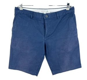 Pantalones Cortos LACOSTE Hombre Calce Ajustado Informales Azul Oscuro Talla W34 - Imagen 1 de 10