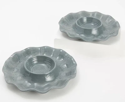 Juego de (2) bandejas de huevos diabólicos de 12 unidades Temp-tations, Woodland GRAY H226461 Foto 1 de 2