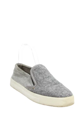 Mocasines Vince para mujer de lana sin cordones con detalle de panel de gamuza gris claro talla 38 EUR Foto 1 de 4