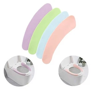 Bathroom Warmer Toilet Seat Cover Pads 4 Pack Washable and Reusable Cushion f... - Picture 1 of 1