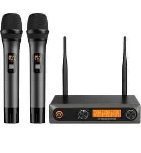 Wireless Microphones,Professional Metal Dual UHF Cordless Dynamic Mic... - Picture 1 of 4