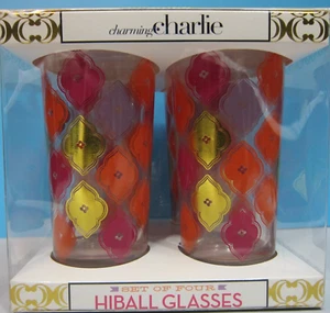 Charming Charlie Hiball Glasses set of 4 New. - Picture 1 of 4