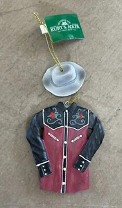 Kurt Adler Cowboy Hemd und Mütze Weihnachtsschmuck NEU - Bild 1 von 2