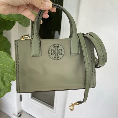 Tory Burch Ella Nylon Mini Tote Crossbody Bag 146437 IN Palm Leaf - Image 1 of 4